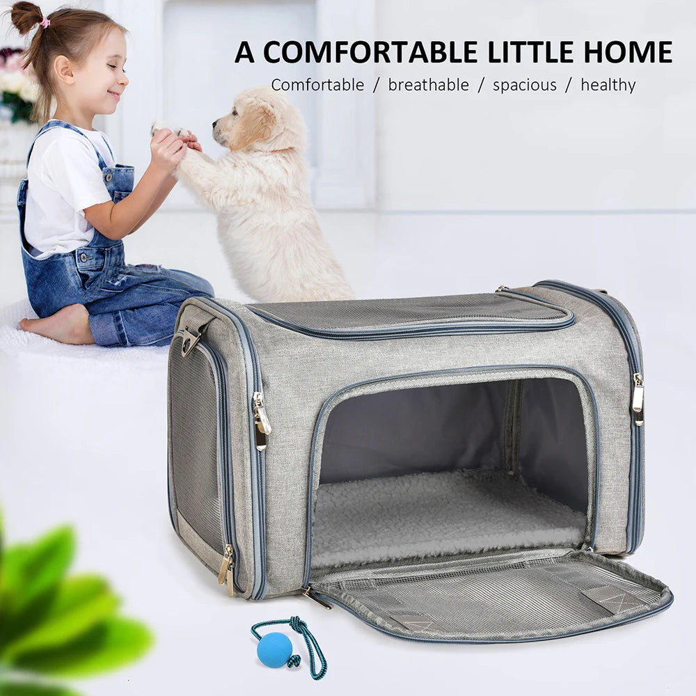 Dog Carrier Bag Soft Side Backpack Cat Pet Carriers Dog