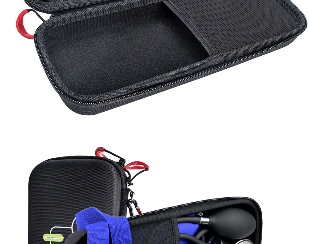 12PCS Medical Storage Kit Health Bag Pouch Stethoscope Manometer Reflex Hammer First Aid Tourniquet Penlight Thermometer Set