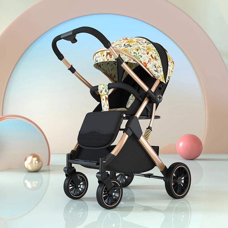 Two-way Lightweight baby stroller can sit