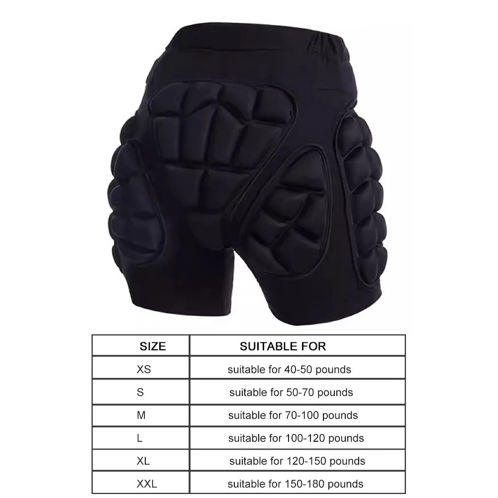 3D Ski Hip Protector Pants Breathable Winter Snowboarding Impact Shorts EVA Ski Ice Skating Roller Snowboard Gear Motor Shorts