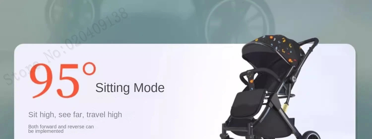 Two-way Lightweight baby stroller can sit