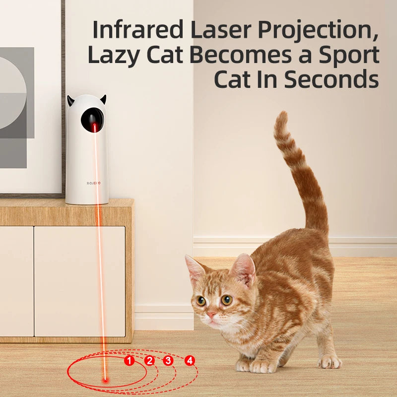 ROJECO Automatic Cat Toys Interactive Smart Teasing