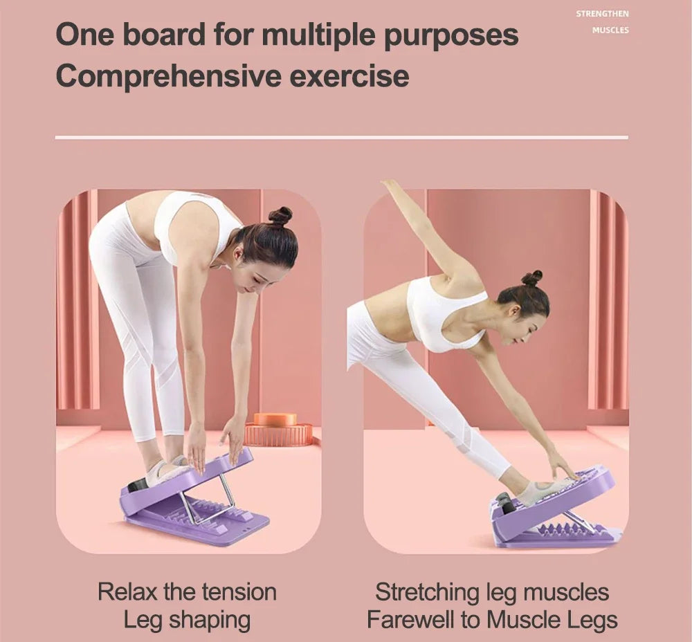 Sports Calf Stretching Board Stretching Calf Convenient Massage Adjustable Foldable Diagonal Board Suitable for Fitness and Yoga