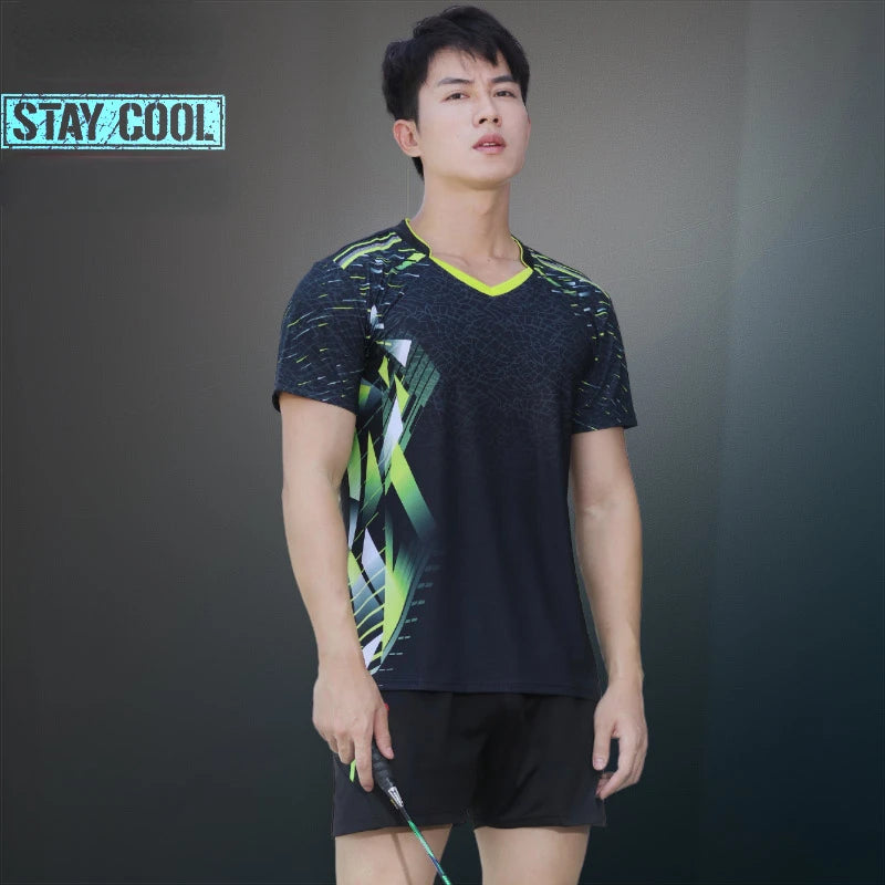 sport shorts jersey sport clothing sportswear badminton clothing for men short sleeve t-shirts