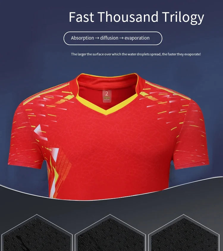 sport shorts jersey sport clothing sportswear badminton clothing for men short sleeve t-shirts