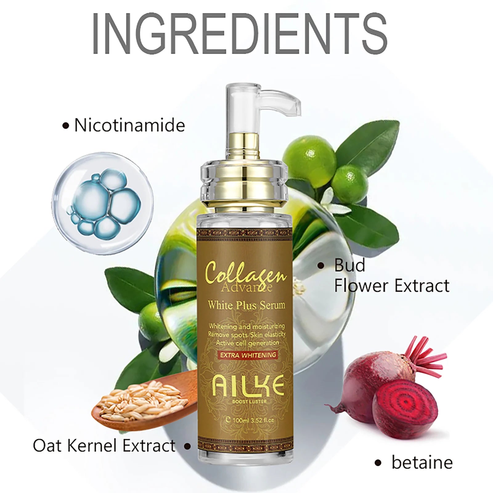 AILKE Skin Whitening Face Serum, Reduce Spots,