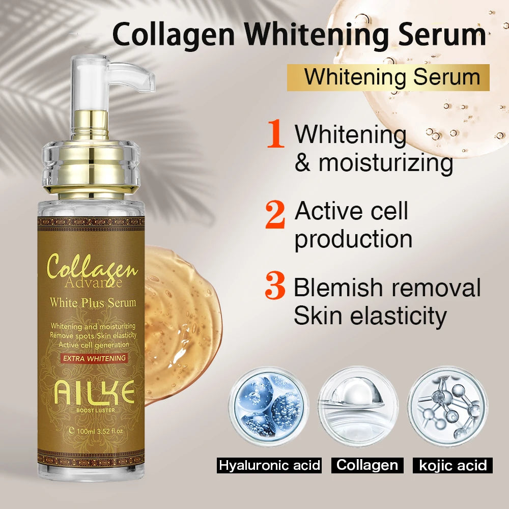 AILKE Skin Whitening Face Serum, Reduce Spots,