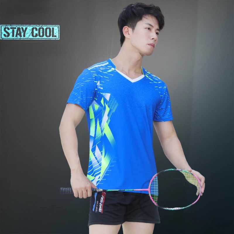 sport shorts jersey sport clothing sportswear badminton clothing for men short sleeve t-shirts