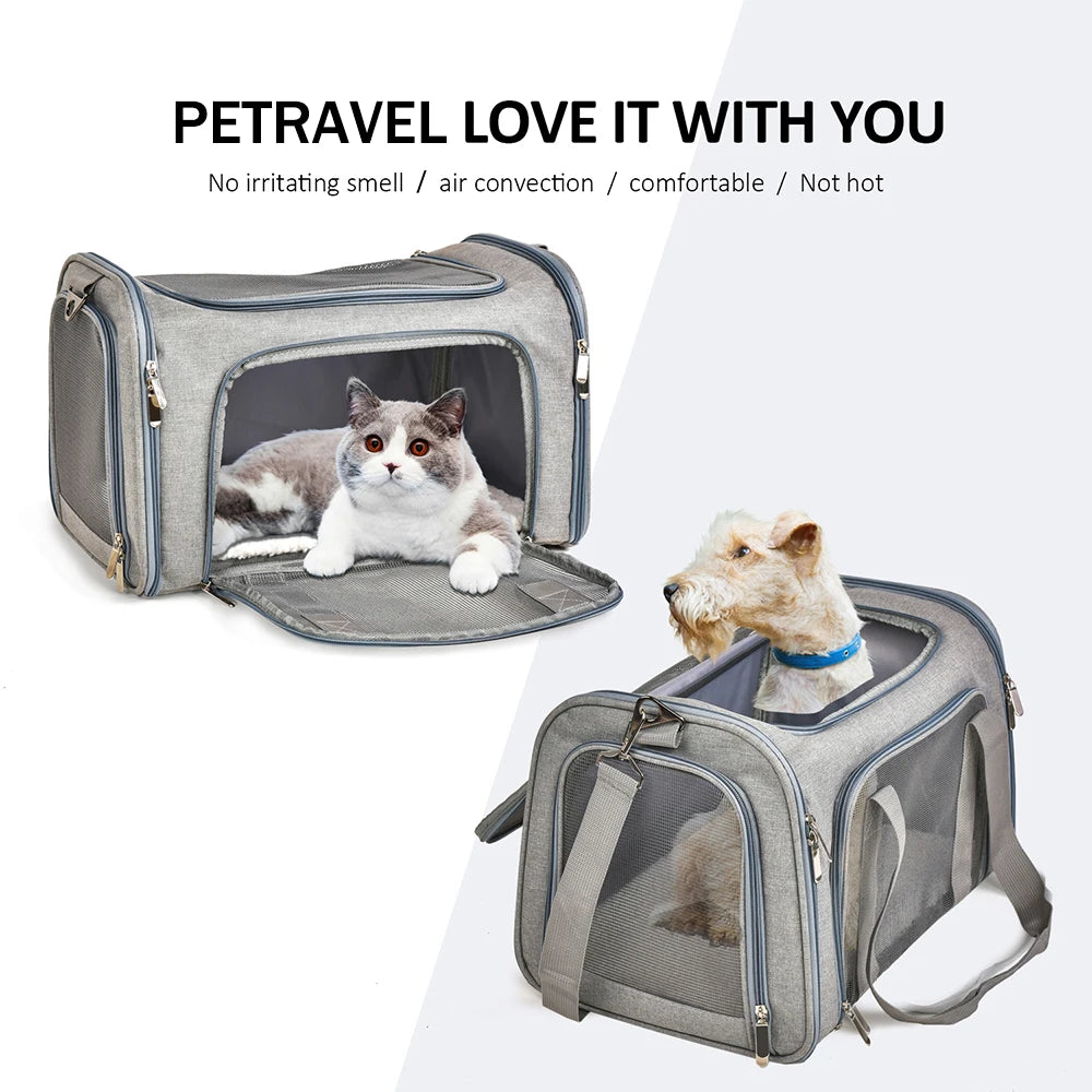 Dog Carrier Bag Soft Side Backpack Cat Pet Carriers Dog