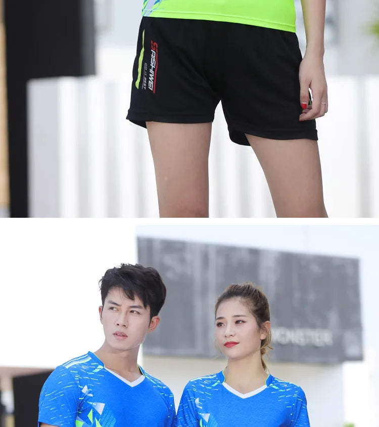 sport shorts jersey sport clothing sportswear badminton clothing for men short sleeve t-shirts