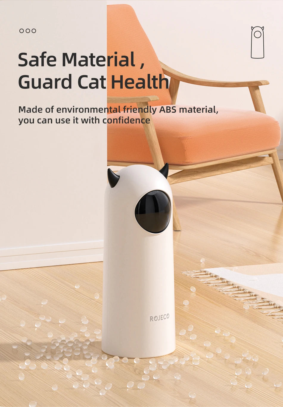 ROJECO Automatic Cat Toys Interactive Smart Teasing