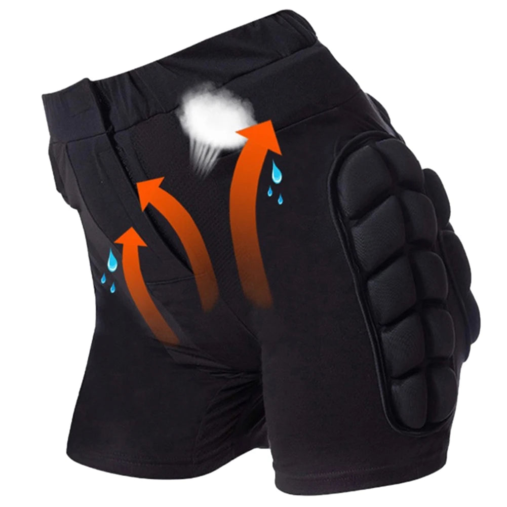 3D Ski Hip Protector Pants Breathable Winter Snowboarding Impact Shorts EVA Ski Ice Skating Roller Snowboard Gear Motor Shorts