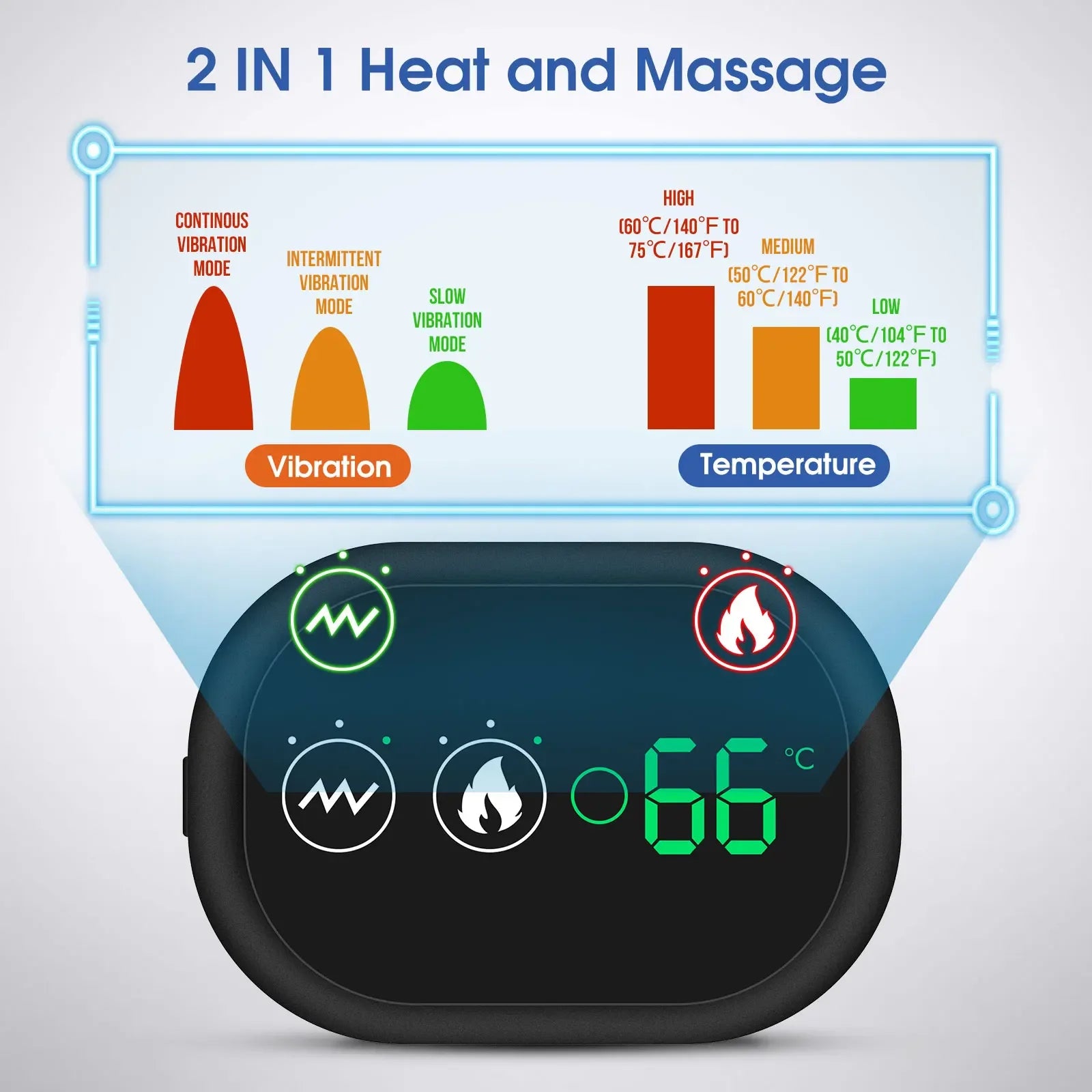 LED Display 3 Levels Heating Vabration Shoulder Massager Brace Heat Therapy Shoulder Bandage Arthritis Pain Relief Health Care