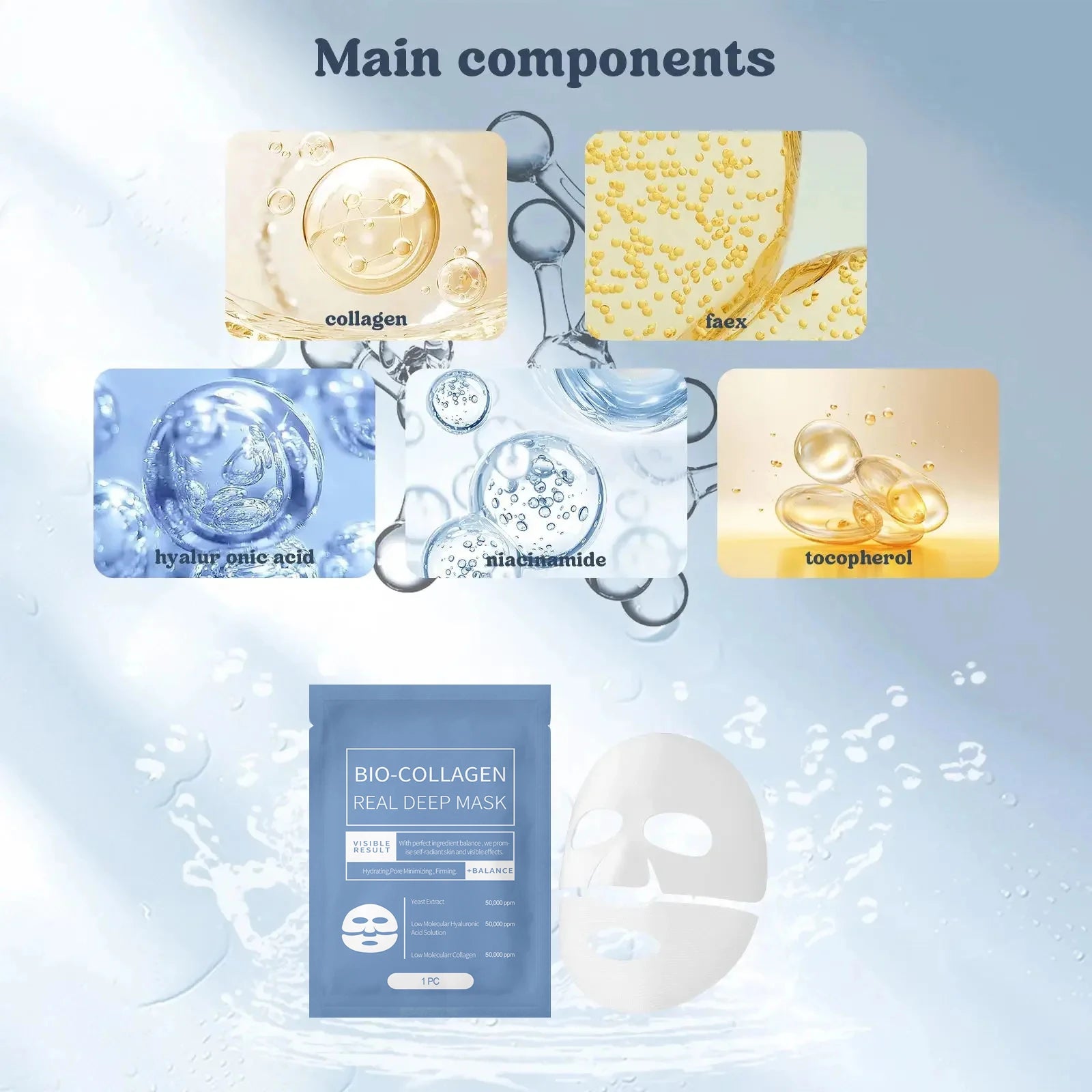 1/3/5/10PCS Bio Collagen Face Mask