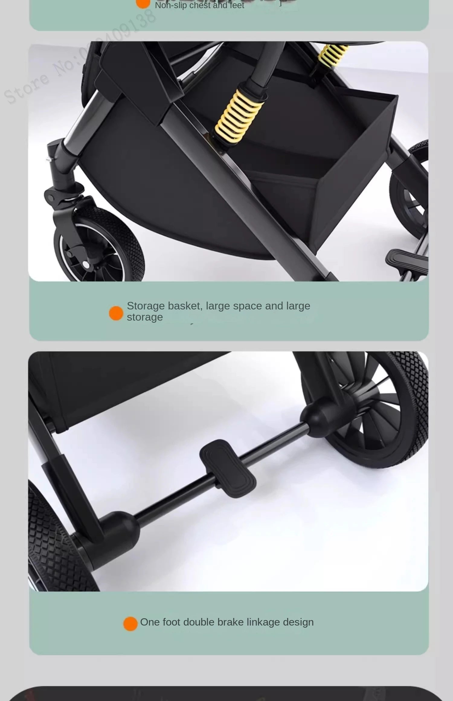 Two-way Lightweight baby stroller can sit