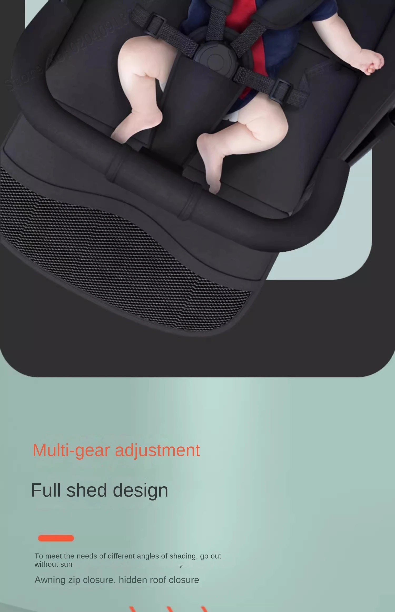 Two-way Lightweight baby stroller can sit