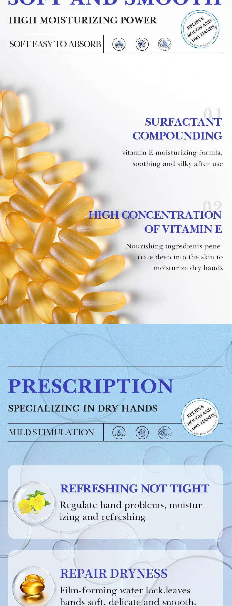 Vitamin E Hand Cream Remove Wrinkles Eliminate Spot