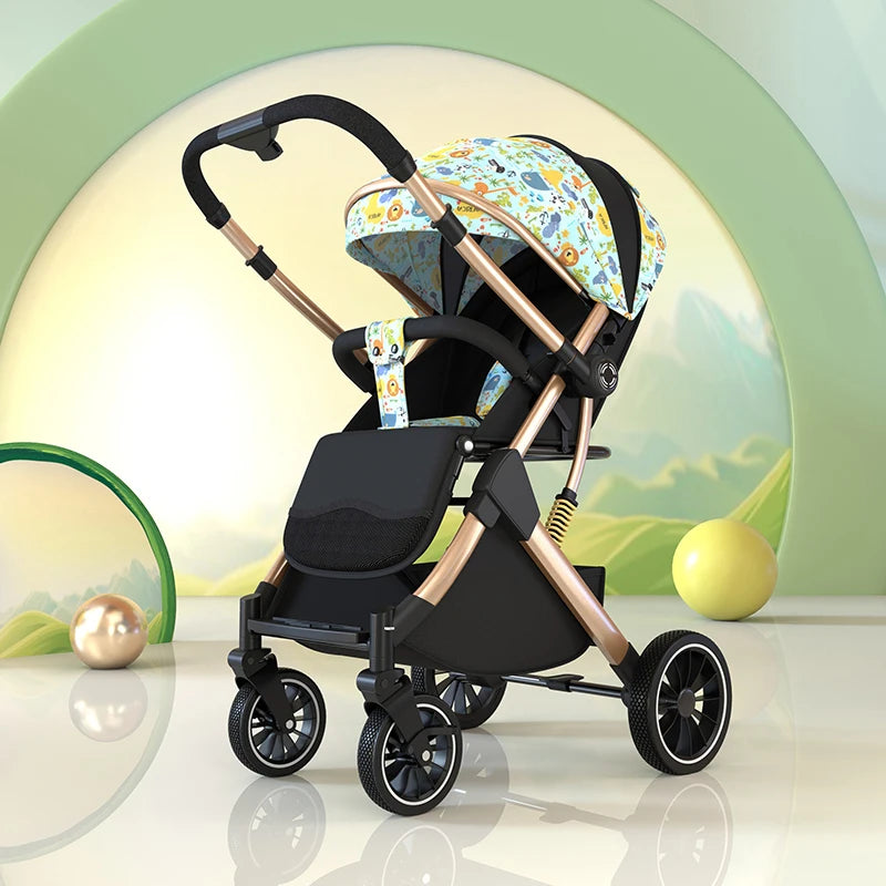 Two-way Lightweight baby stroller can sit